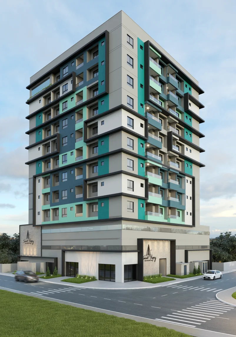 Saint Tropez real estate development project modern apartment building.